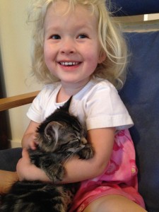 Gracelyn & her new kitten Pearl